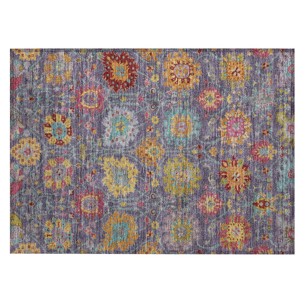 Machine Washable Indoor/Outdoor Chantille ACN2288 Purple 1'8" x 2'6" Rug. Picture 1