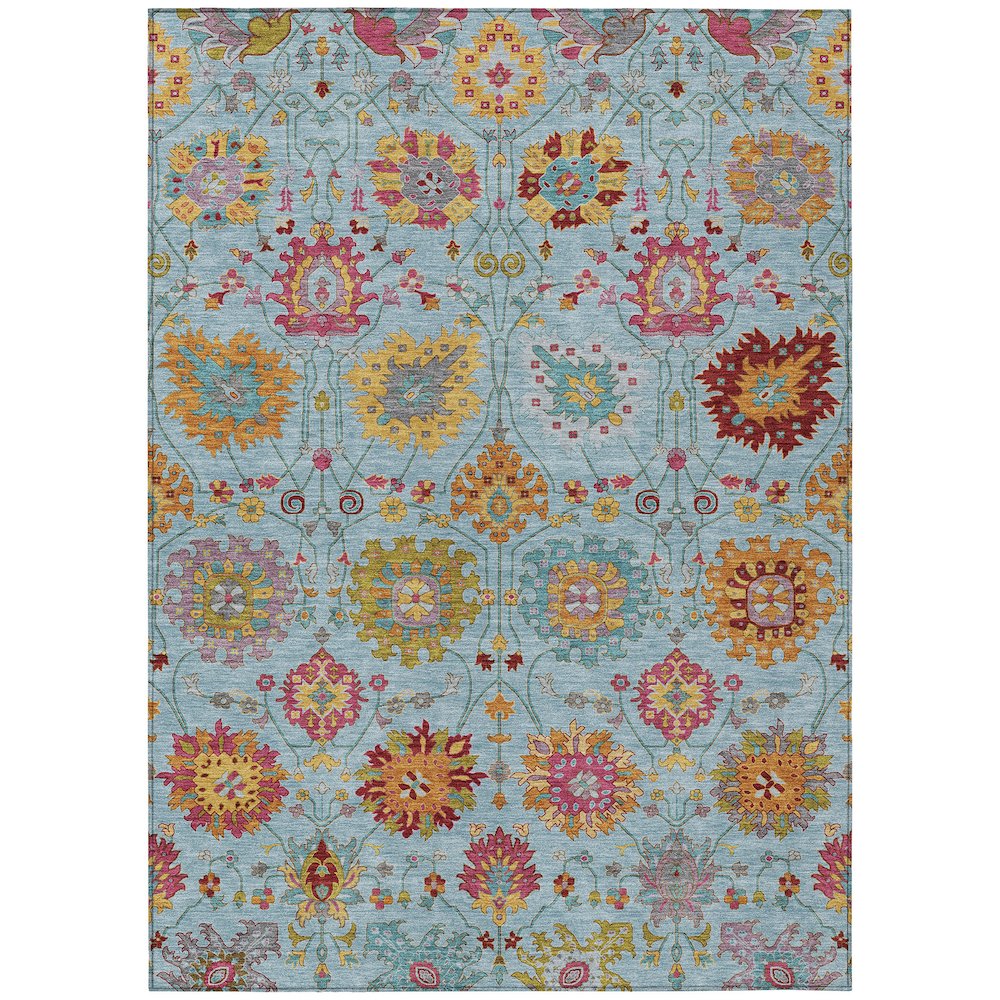 Machine Washable Indoor/Outdoor Chantille ACN2288 Blue 2'6" x 3'10" Rug. Picture 1