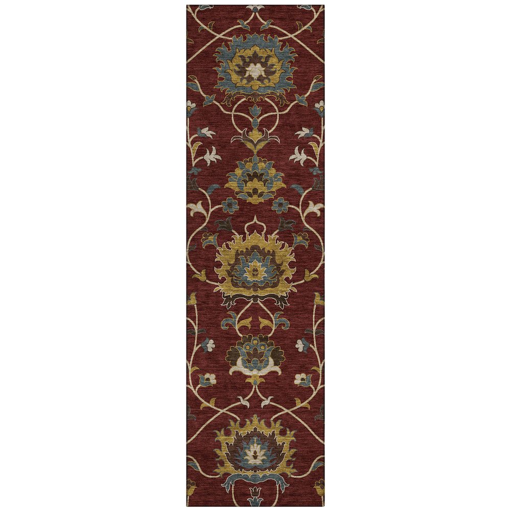 Machine Washable Indoor/Outdoor Chantille ACN2290 Red 2'3" x 7'6" Runner Rug. Picture 1
