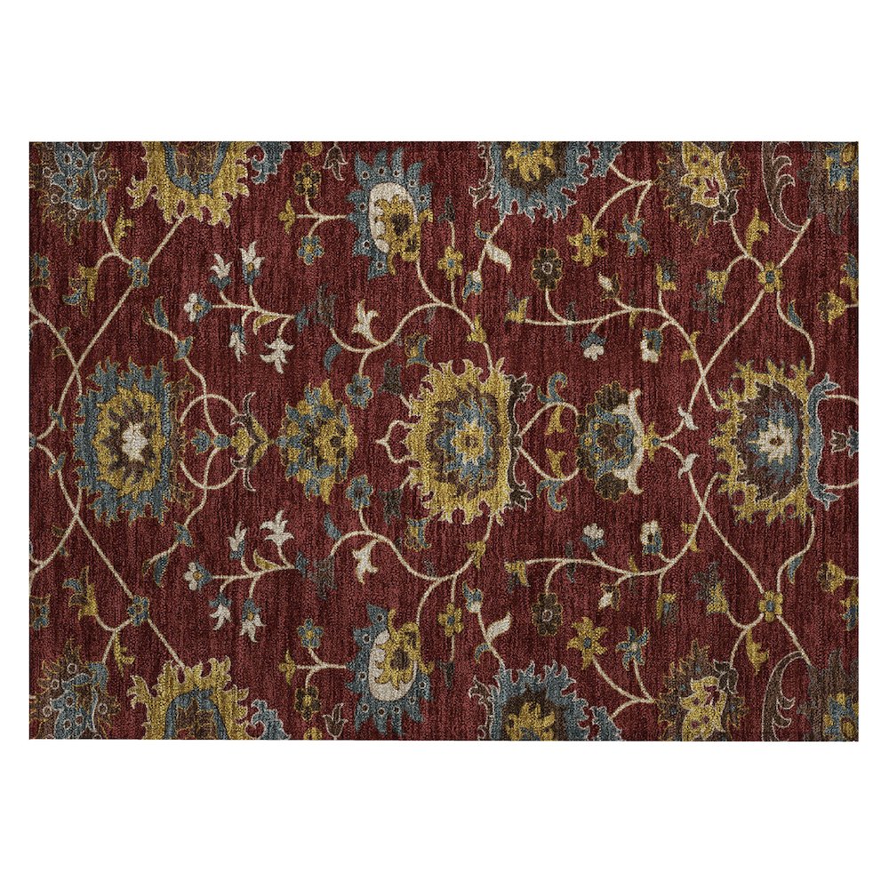 Machine Washable Indoor/Outdoor Chantille ACN2290 Red 1'8" x 2'6" Rug. Picture 1