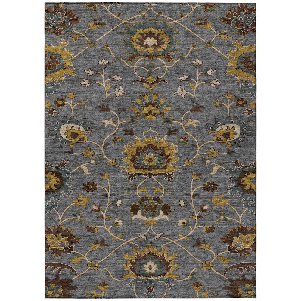 Machine Washable Indoor/Outdoor Chantille ACN2290 Gray 2'6" x 3'10" Rug. Picture 1