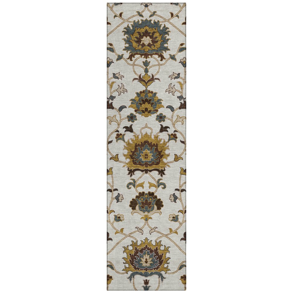 Machine Washable Indoor/Outdoor Chantille ACN2290 Ivory 2'3" x 7'6" Runner Rug. Picture 1