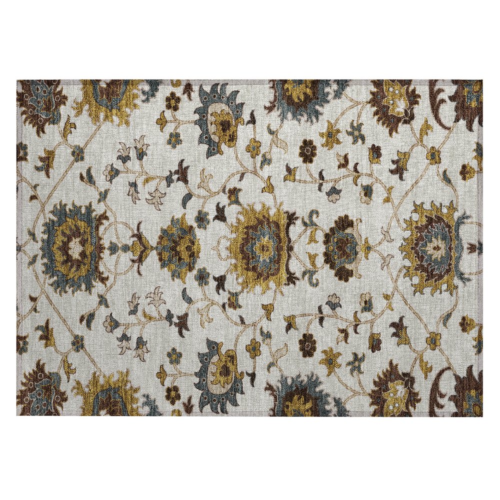 Machine Washable Indoor/Outdoor Chantille ACN2290 Ivory 1'8" x 2'6" Rug. Picture 1
