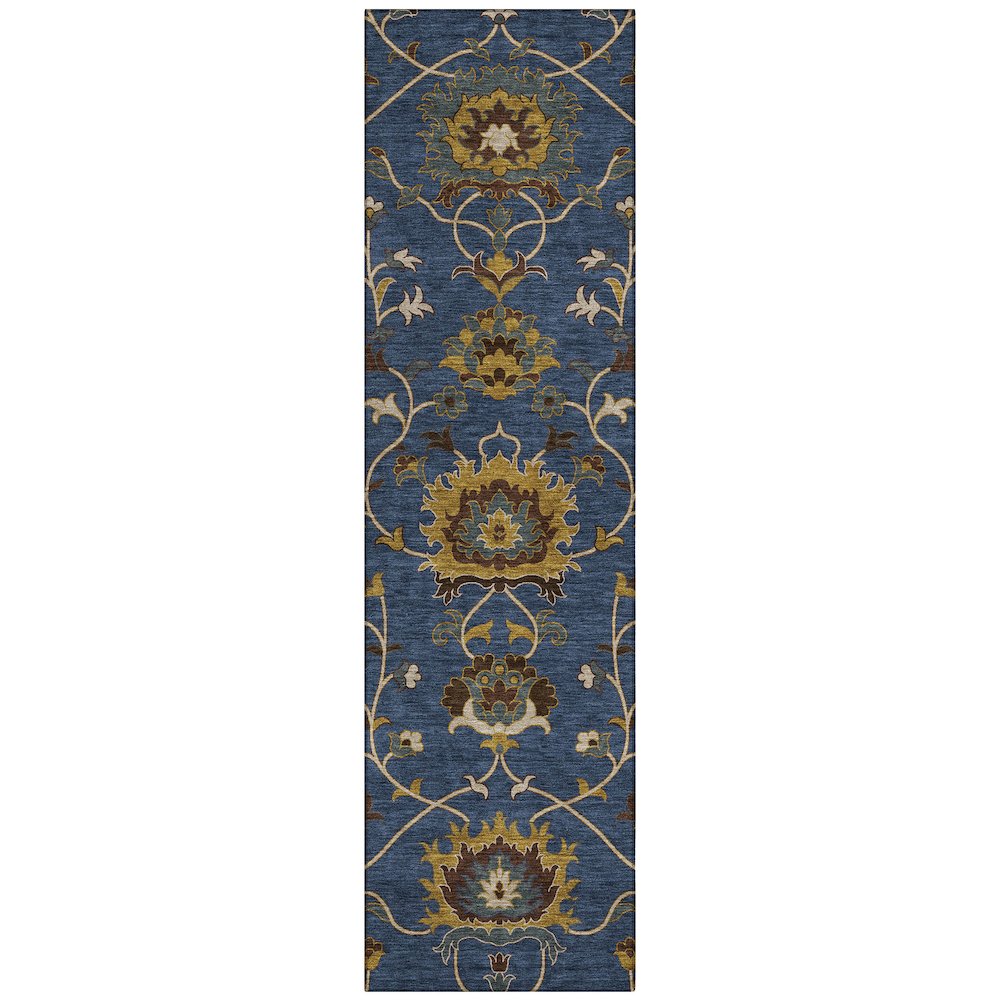 Machine Washable Indoor/Outdoor Chantille ACN2290 Blue 2'3" x 7'6" Runner Rug. Picture 1