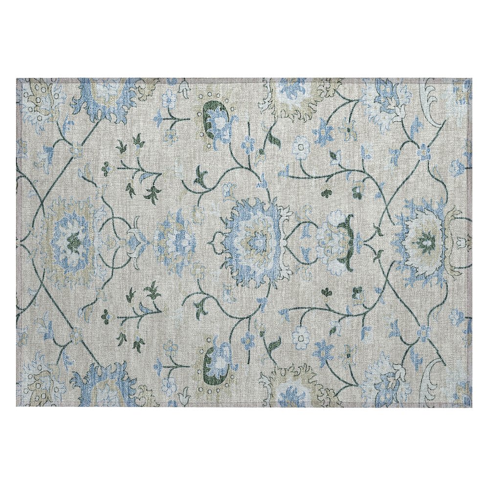Machine Washable Indoor/Outdoor Chantille ACN2291 Brown 1'8" x 2'6" Rug. Picture 1