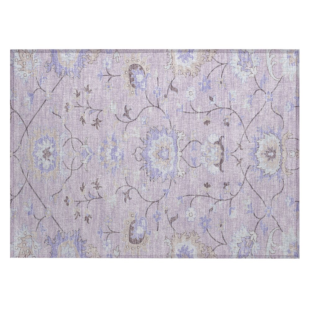 Machine Washable Indoor/Outdoor Chantille ACN2291 Pink 1'8" x 2'6" Rug. Picture 1