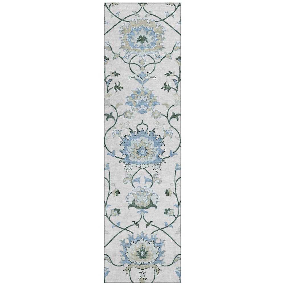 Machine Washable Indoor/Outdoor Chantille ACN2291 Ivory 2'3" x 7'6" Runner Rug. Picture 1