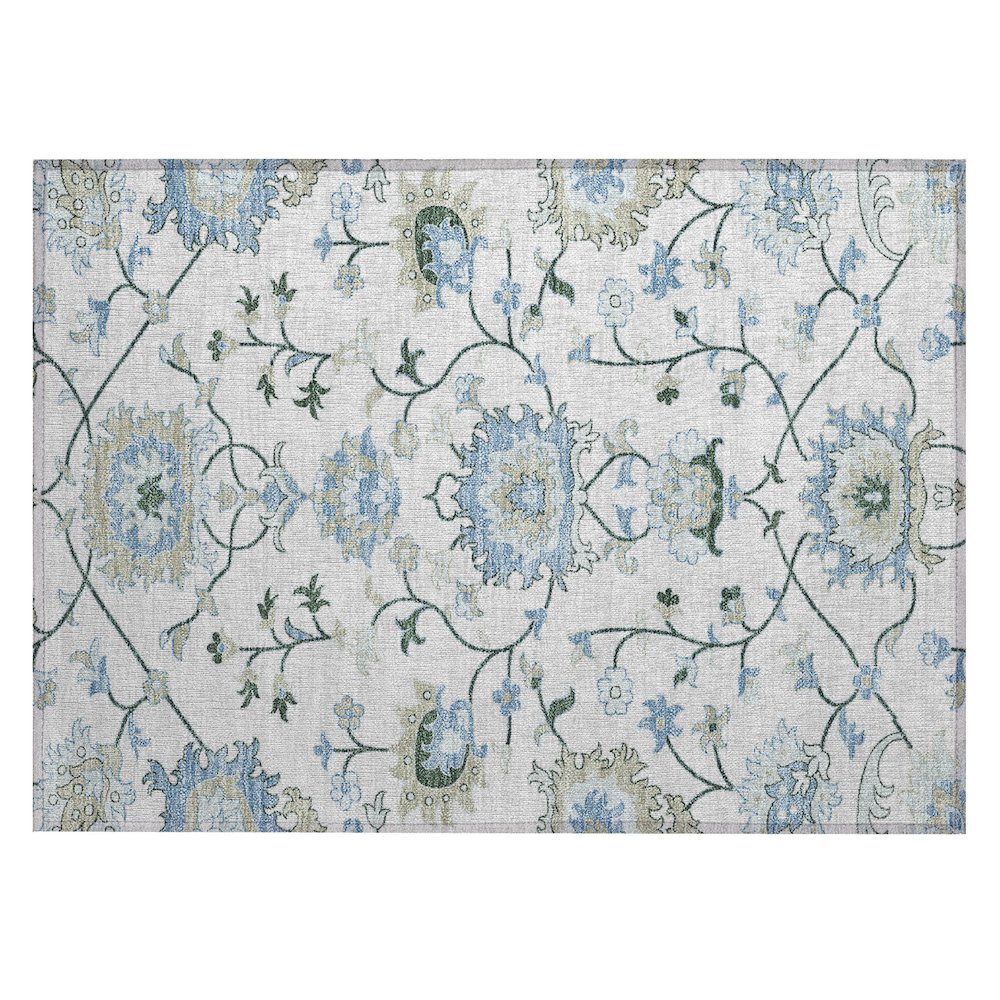 Machine Washable Indoor/Outdoor Chantille ACN2291 Ivory 1'8" x 2'6" Rug. Picture 1