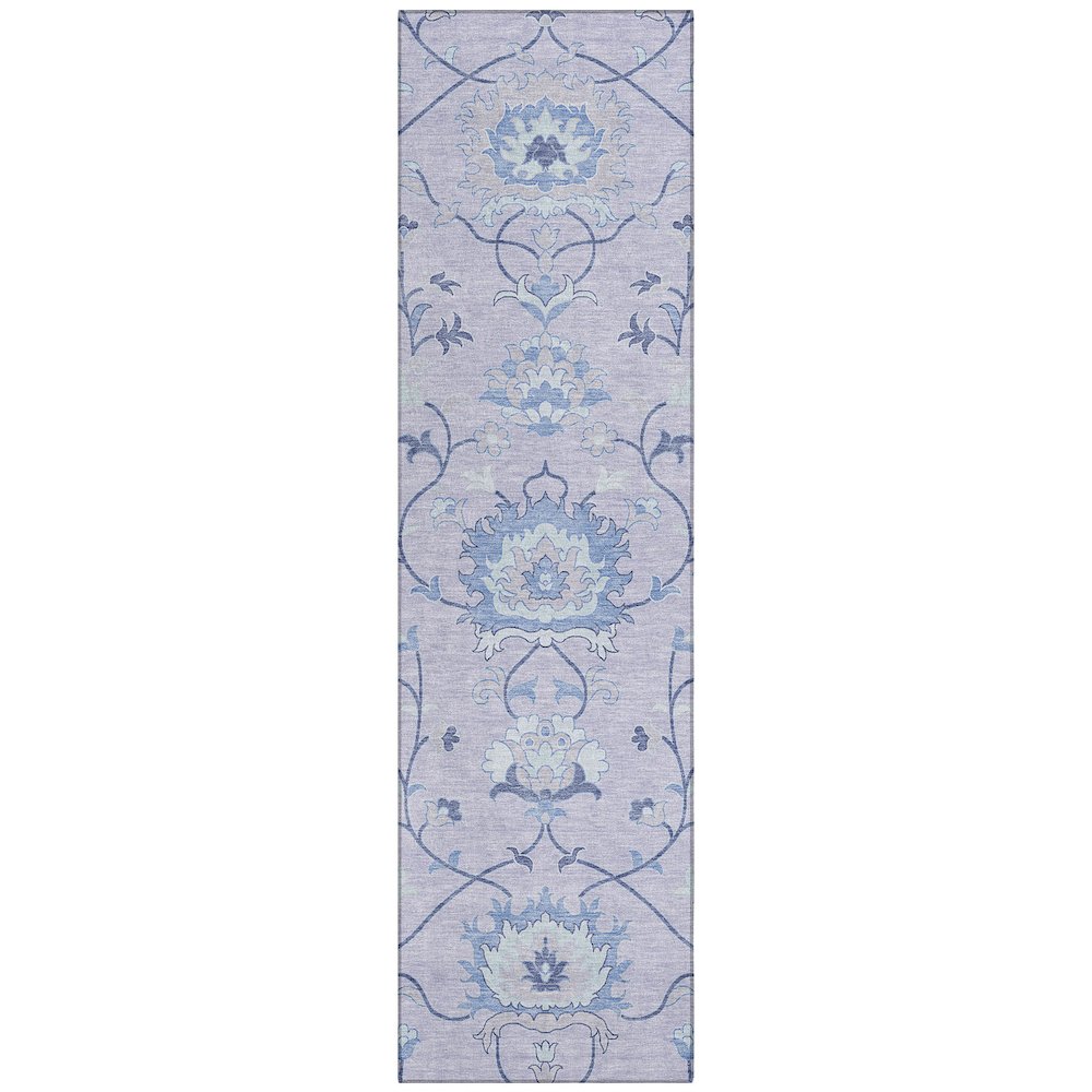 Machine Washable Indoor/Outdoor Chantille ACN2291 Purple 2'3" x 7'6" Runner Rug. Picture 1
