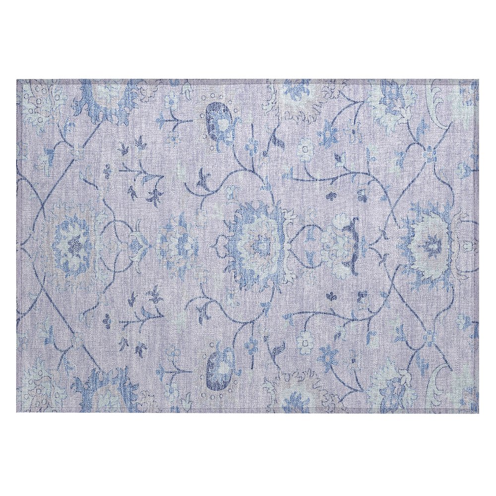 Machine Washable Indoor/Outdoor Chantille ACN2291 Purple 1'8" x 2'6" Rug. Picture 1