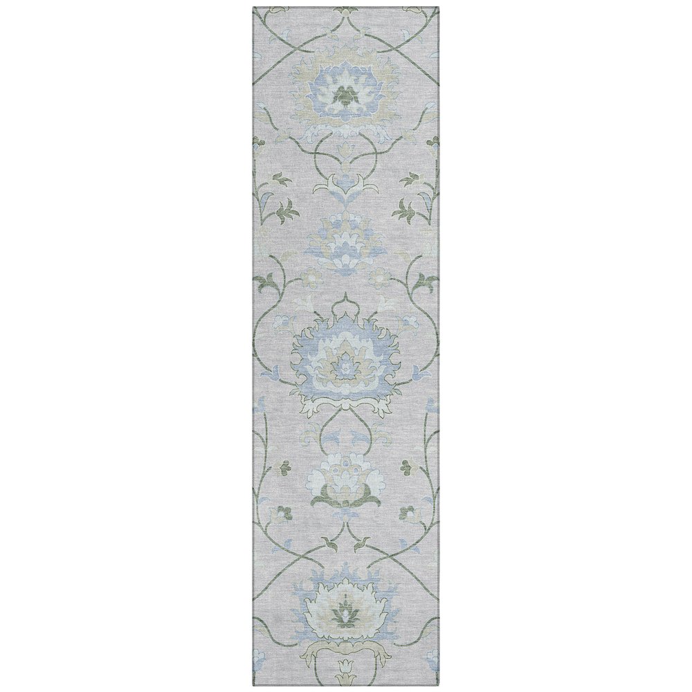 Machine Washable Indoor/Outdoor Chantille ACN2291 Ivory 2'3" x 7'6" Runner Rug. Picture 1