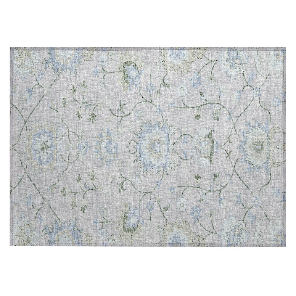 Machine Washable Indoor/Outdoor Chantille ACN2291 Ivory 1'8" x 2'6" Rug. Picture 1