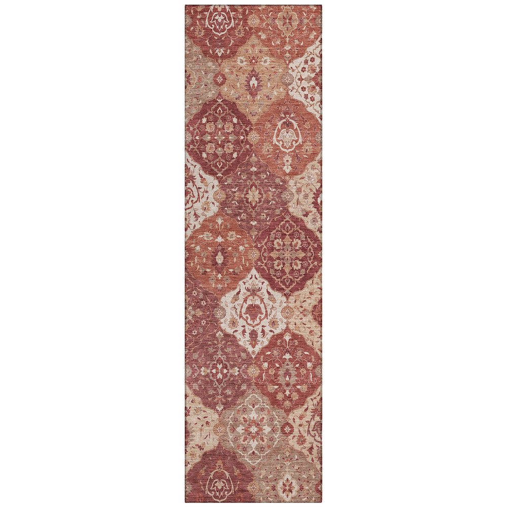 Machine Washable Indoor/Outdoor Chantille ACN2292 Red 2'3" x 7'6" Runner Rug. Picture 1