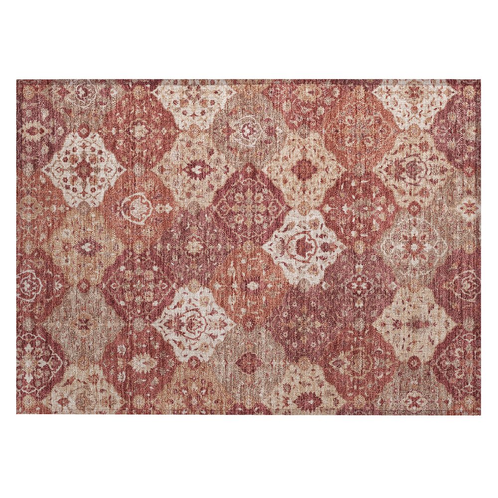 Machine Washable Indoor/Outdoor Chantille ACN2292 Red 1'8" x 2'6" Rug. Picture 1