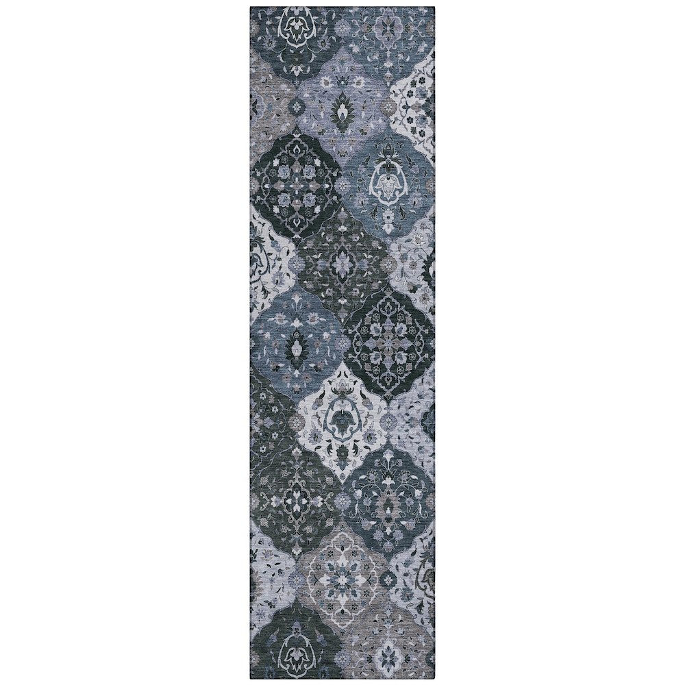 Machine Washable Indoor/Outdoor Chantille ACN2292 Blue 2'3" x 7'6" Runner Rug. Picture 1
