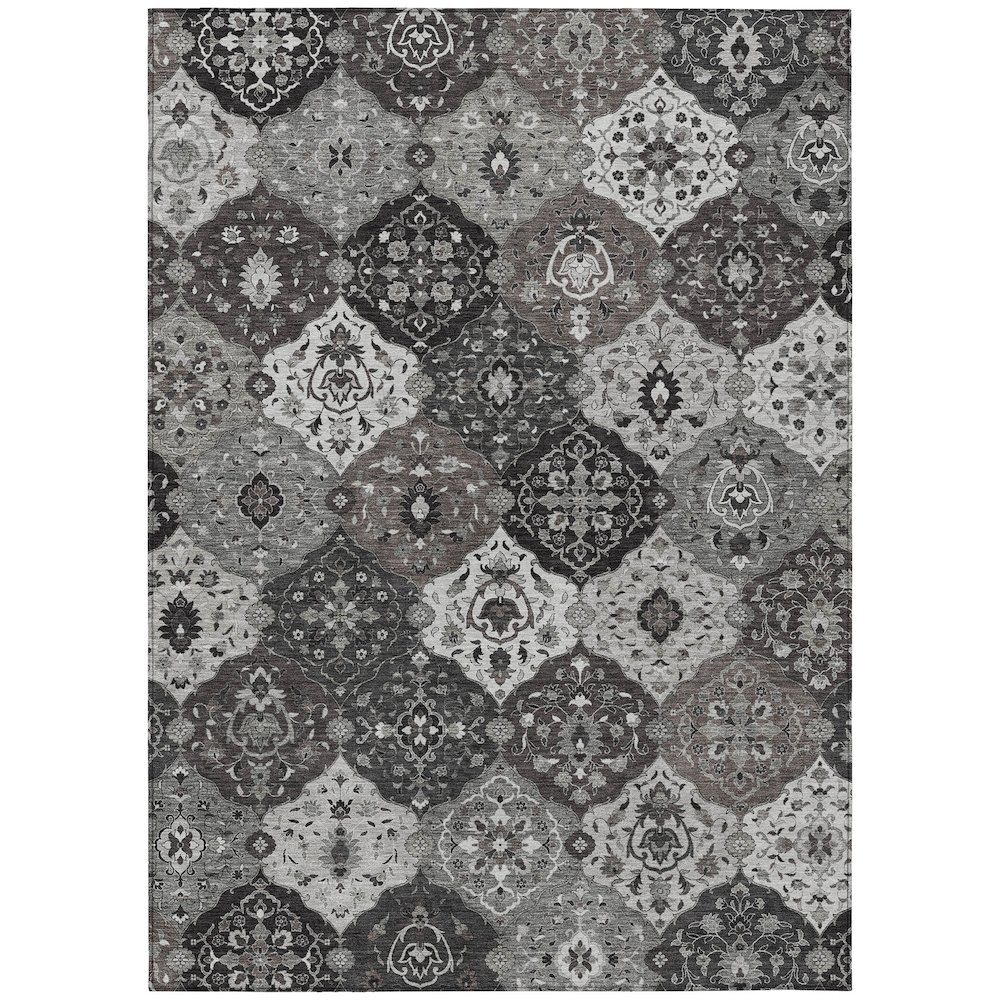 Machine Washable Indoor/Outdoor Chantille ACN2292 Gray 2'6" x 3'10" Rug. Picture 1