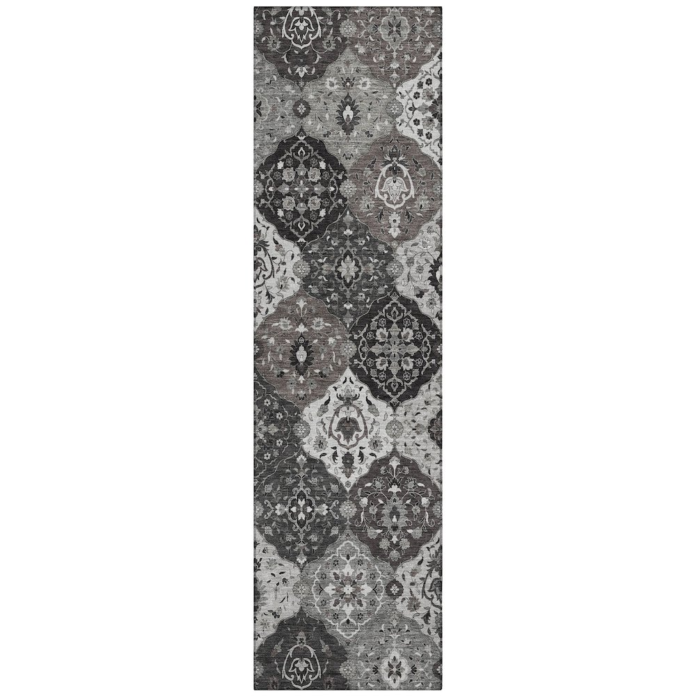 Machine Washable Indoor/Outdoor Chantille ACN2292 Gray 2'3" x 7'6" Runner Rug. Picture 1