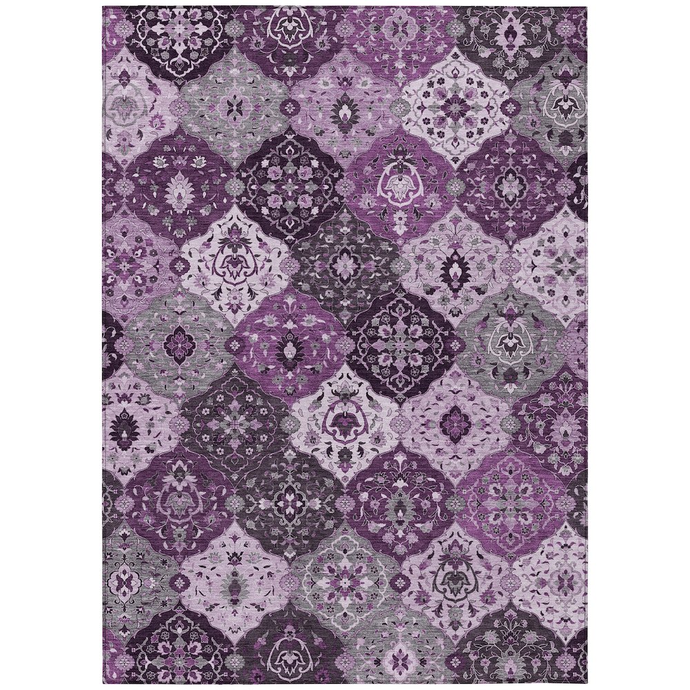 Machine Washable Indoor/Outdoor Chantille ACN2292 Purple 2'6" x 3'10" Rug. Picture 1