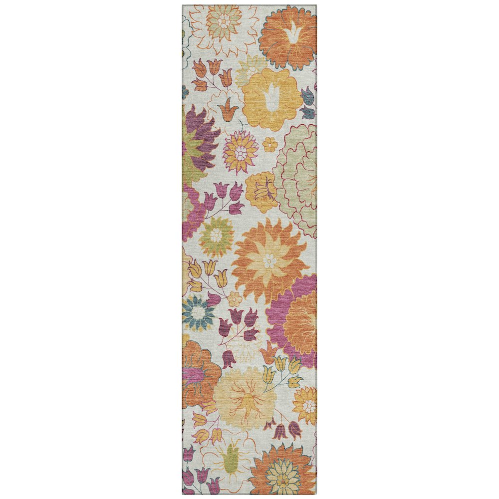 Machine Washable Indoor/Outdoor Chantille ACN2293 Ivory 2'3" x 7'6" Runner Rug. Picture 1