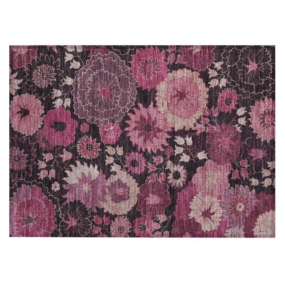 Machine Washable Indoor/Outdoor Chantille ACN2295 Pink 1'8" x 2'6" Rug. Picture 1