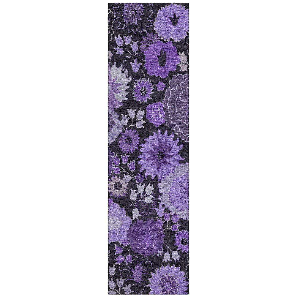 Machine Washable Indoor/Outdoor Chantille ACN2295 Purple 2'3" x 7'6" Runner Rug. Picture 1
