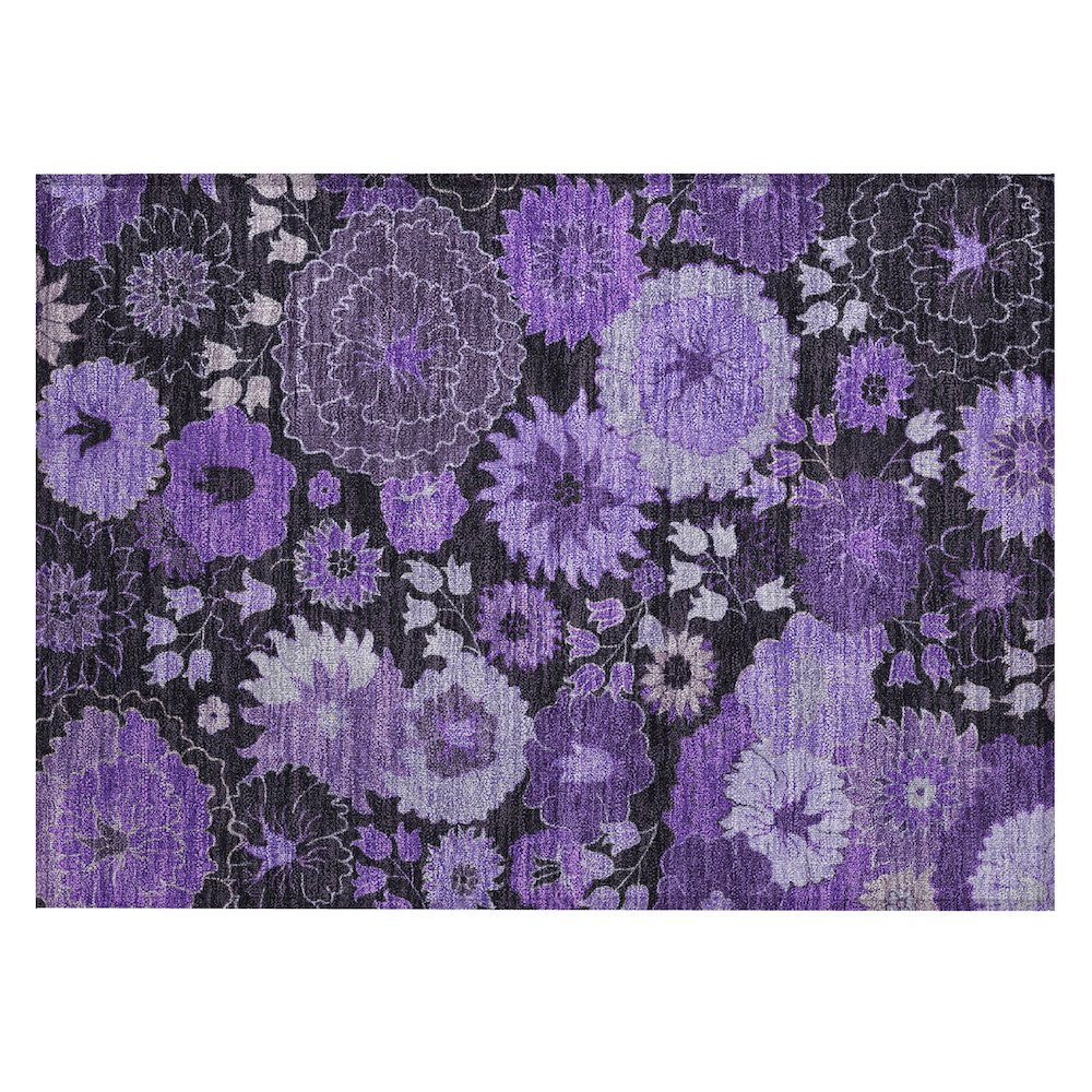Machine Washable Indoor/Outdoor Chantille ACN2295 Purple 1'8" x 2'6" Rug. Picture 1