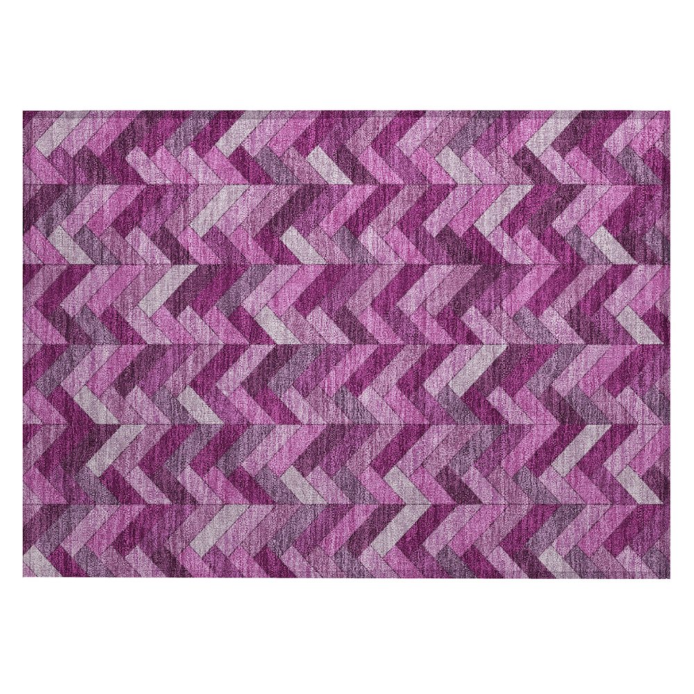 Machine Washable Indoor/Outdoor Chantille ACN2296 Pink 1'8" x 2'6" Rug. Picture 1