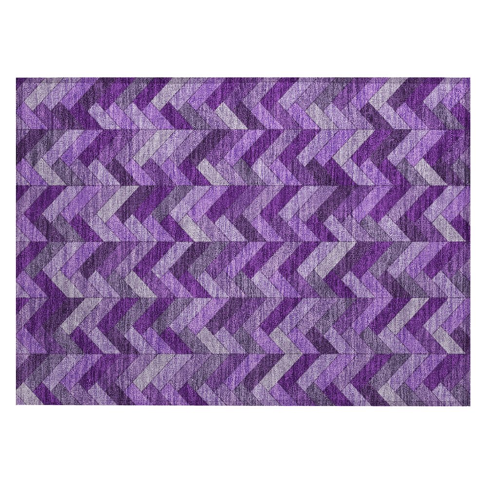 Machine Washable Indoor/Outdoor Chantille ACN2296 Purple 1'8" x 2'6" Rug. Picture 1