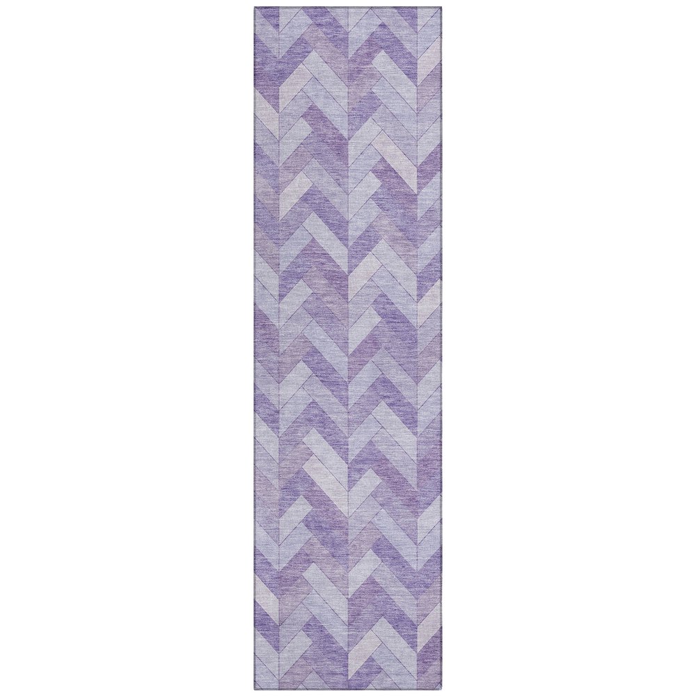 Machine Washable Indoor/Outdoor Chantille ACN2297 Purple 2'3" x 7'6" Runner Rug. Picture 1