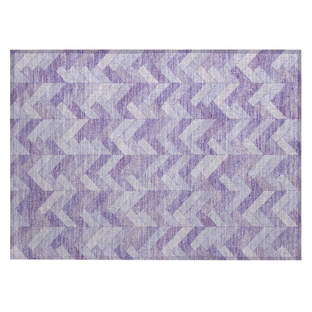 Machine Washable Indoor/Outdoor Chantille ACN2297 Purple 1'8" x 2'6" Rug. Picture 1