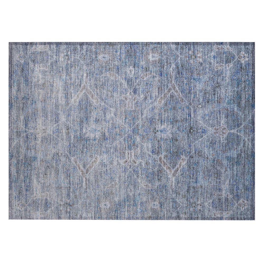 Machine Washable Indoor/Outdoor Chantille ACN2298 Blue 1'8" x 2'6" Rug. Picture 1