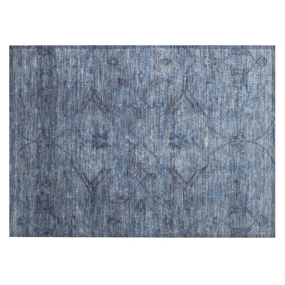 Machine Washable Indoor/Outdoor Chantille ACN2299 Blue 1'8" x 2'6" Rug. Picture 1
