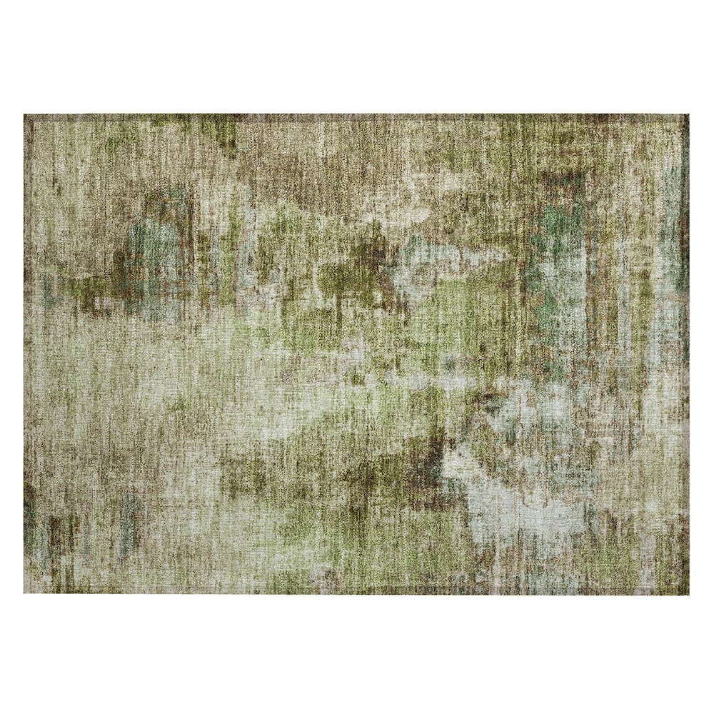 Machine Washable Indoor/Outdoor Chantille ACN2300 Green 1'8" x 2'6" Rug. Picture 1