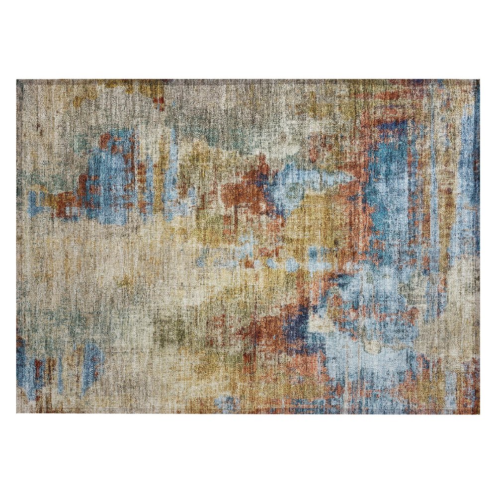 Machine Washable Indoor/Outdoor Chantille ACN2300 Brown 1'8" x 2'6" Rug. Picture 1