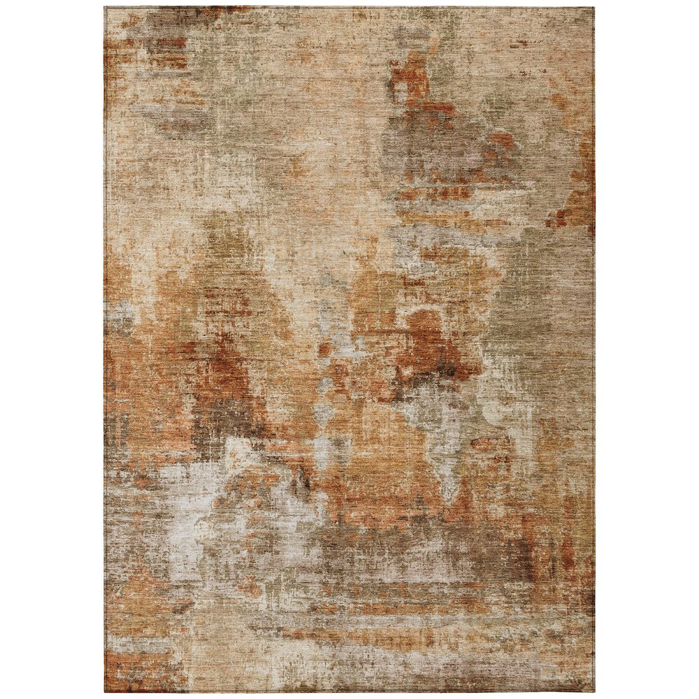 Machine Washable Indoor/Outdoor Chantille ACN2300 Orange 2'6" x 3'10" Rug. Picture 1