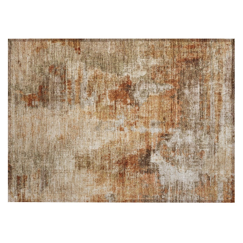Machine Washable Indoor/Outdoor Chantille ACN2300 Orange 1'8" x 2'6" Rug. Picture 1