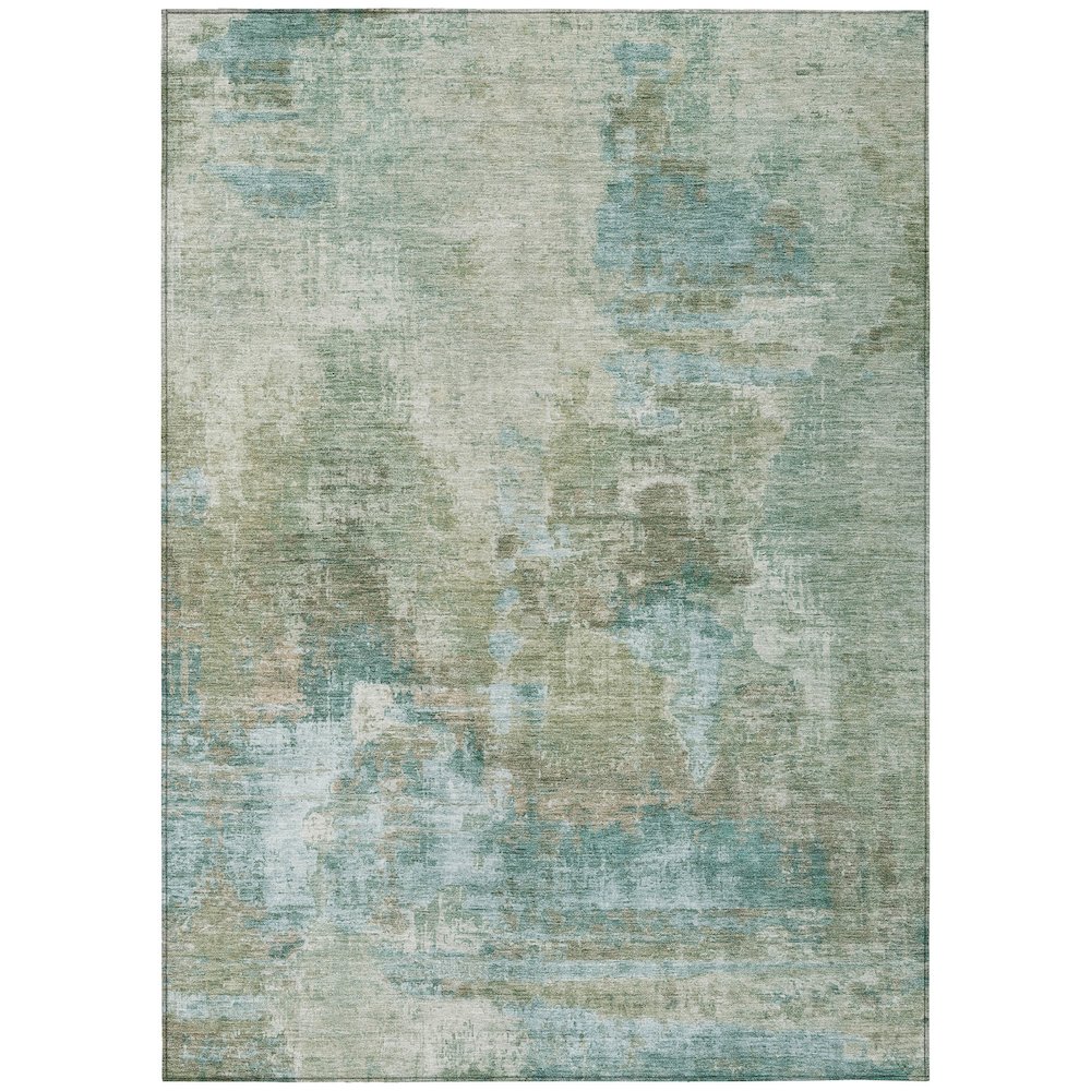 Machine Washable Indoor/Outdoor Chantille ACN2300 Green 2'6" x 3'10" Rug. Picture 1