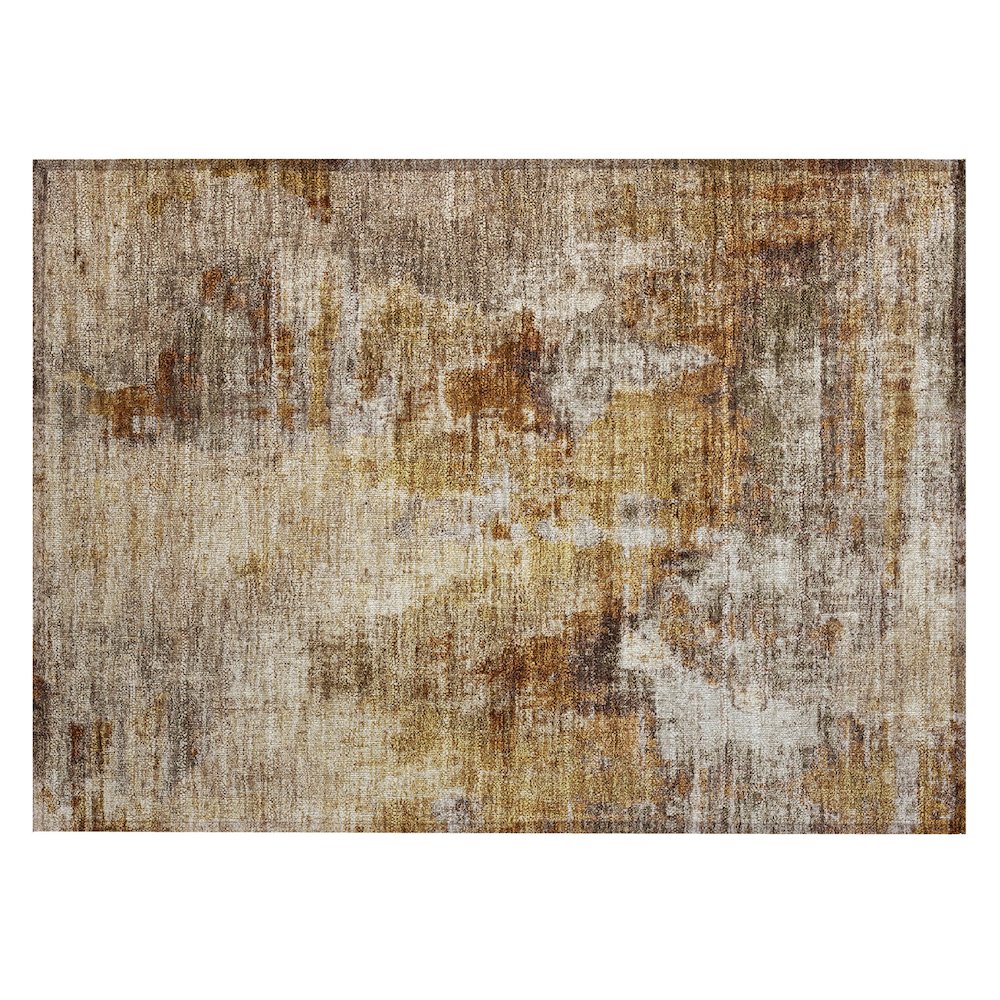 Machine Washable Indoor/Outdoor Chantille ACN2300 Gold 1'8" x 2'6" Rug. Picture 1