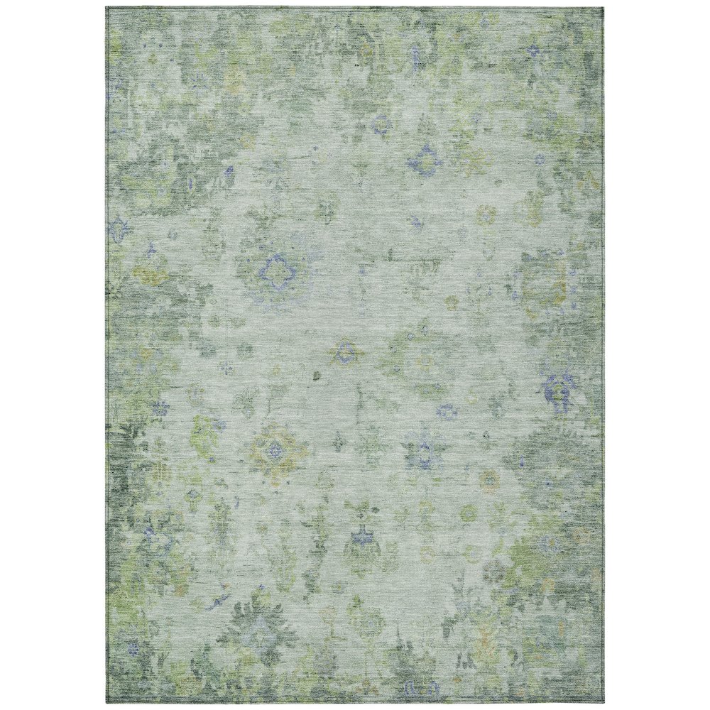 Machine Washable Indoor/Outdoor Chantille ACN2301 Green 2'6" x 3'10" Rug. Picture 1