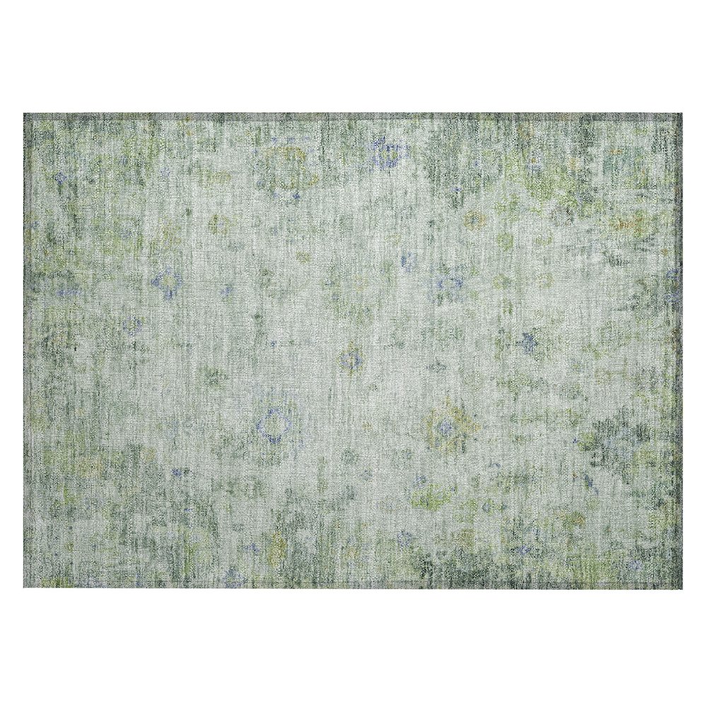 Machine Washable Indoor/Outdoor Chantille ACN2301 Green 1'8" x 2'6" Rug. Picture 1
