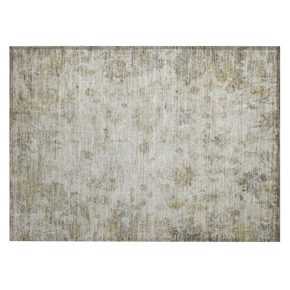 Machine Washable Indoor/Outdoor Chantille ACN2301 Brown 1'8" x 2'6" Rug. Picture 1