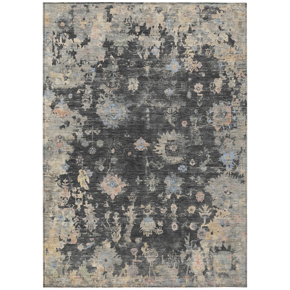 Machine Washable Indoor/Outdoor Chantille ACN2302 Gray 2'6" x 3'10" Rug. Picture 1