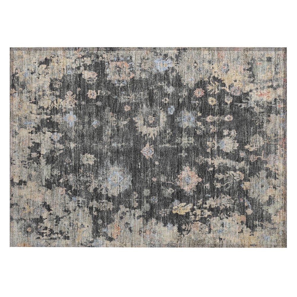 Machine Washable Indoor/Outdoor Chantille ACN2302 Gray 1'8" x 2'6" Rug. Picture 1