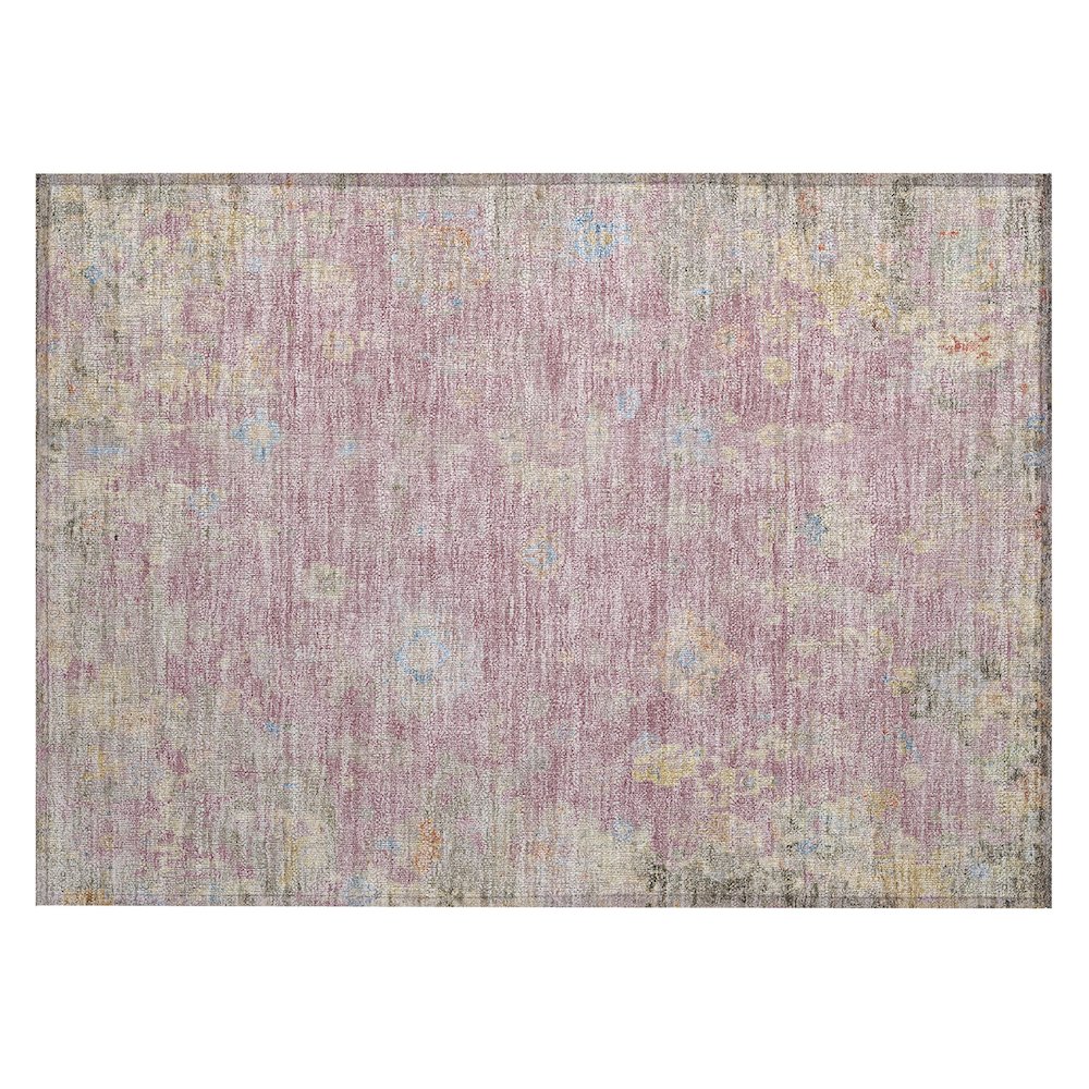 Machine Washable Indoor/Outdoor Chantille ACN2302 Pink 1'8" x 2'6" Rug. Picture 1