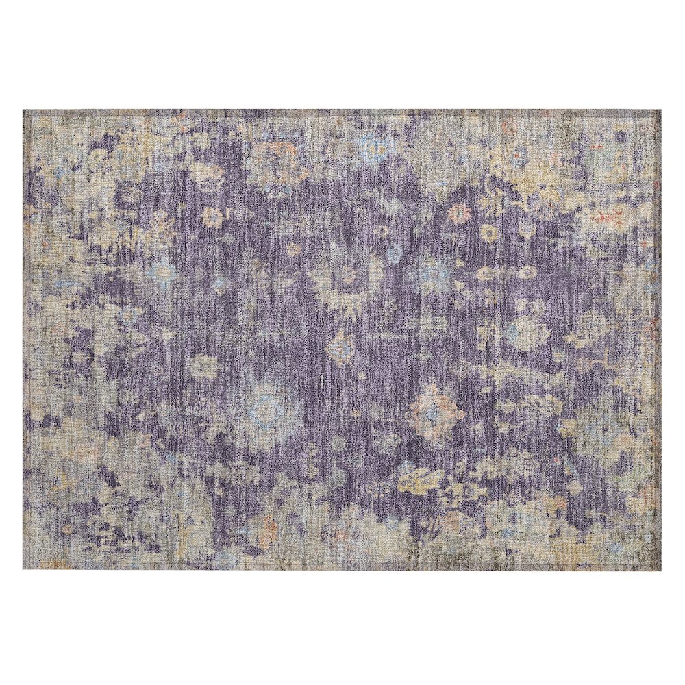 Machine Washable Indoor/Outdoor Chantille ACN2302 Purple 1'8" x 2'6" Rug. Picture 1