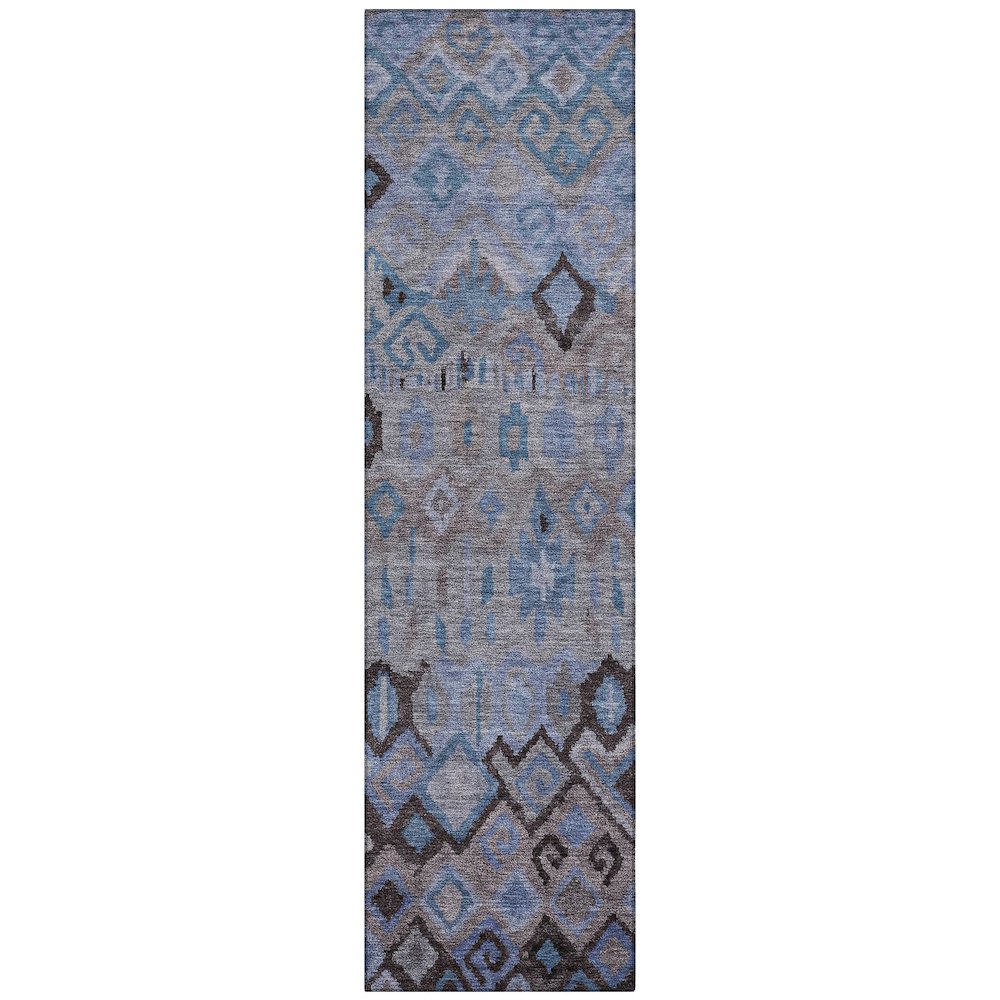 Machine Washable Indoor/Outdoor Chantille ACN2303 Brown 2'3" x 7'6" Runner Rug. Picture 1