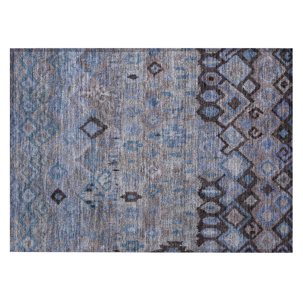 Machine Washable Indoor/Outdoor Chantille ACN2303 Brown 1'8" x 2'6" Rug. Picture 1