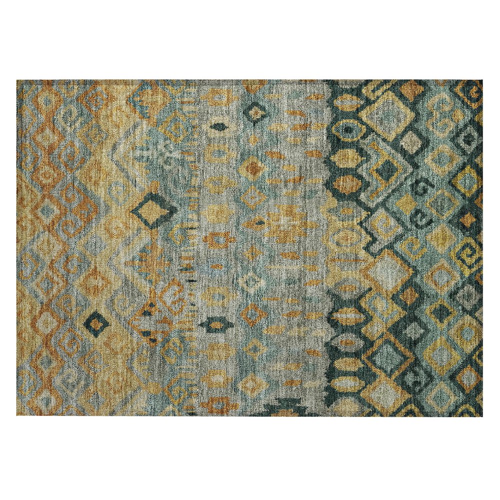 Machine Washable Indoor/Outdoor Chantille ACN2303 Green 1'8" x 2'6" Rug. Picture 1