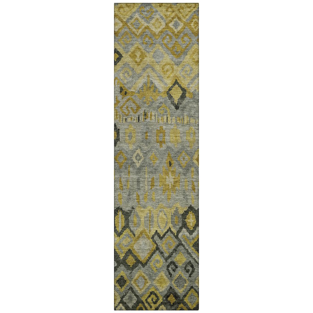 Machine Washable Indoor/Outdoor Chantille ACN2303 Gray 2'3" x 7'6" Runner Rug. Picture 1