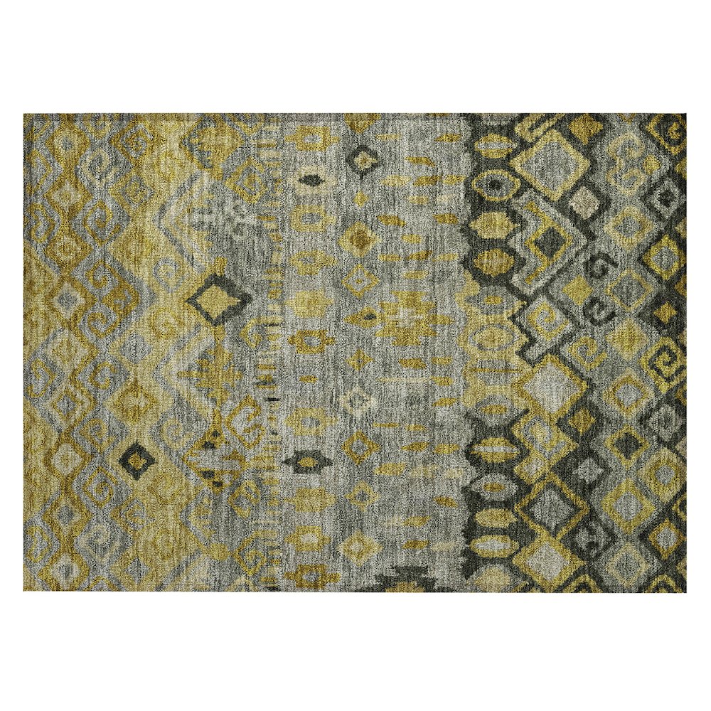 Machine Washable Indoor/Outdoor Chantille ACN2303 Gray 1'8" x 2'6" Rug. Picture 1
